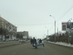 Дурачусь в центре города типа :)